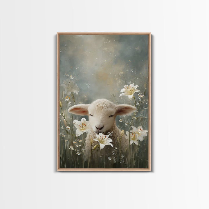 Meadow Serenity – Framed Canvas Print – Christian Wall Art – Christian Art Canvas – Christian Art Print – Christian Gift – Minimalist Chris