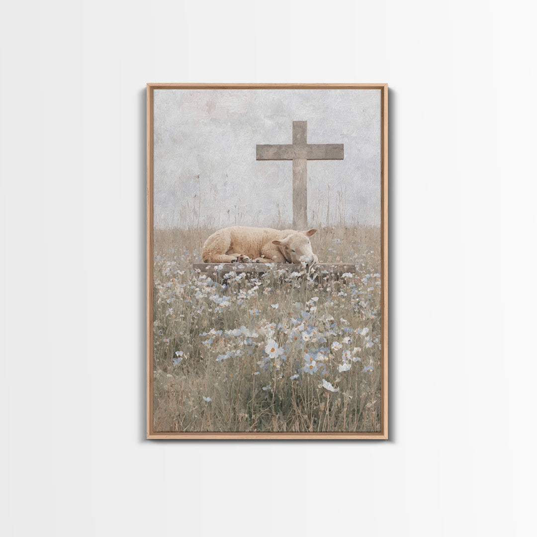 Resting Hope – Framed Canvas Print – Christian Wall Art – Christian Art Canvas – Subtle Christian Art – Christian Art Gift – Christian Deco