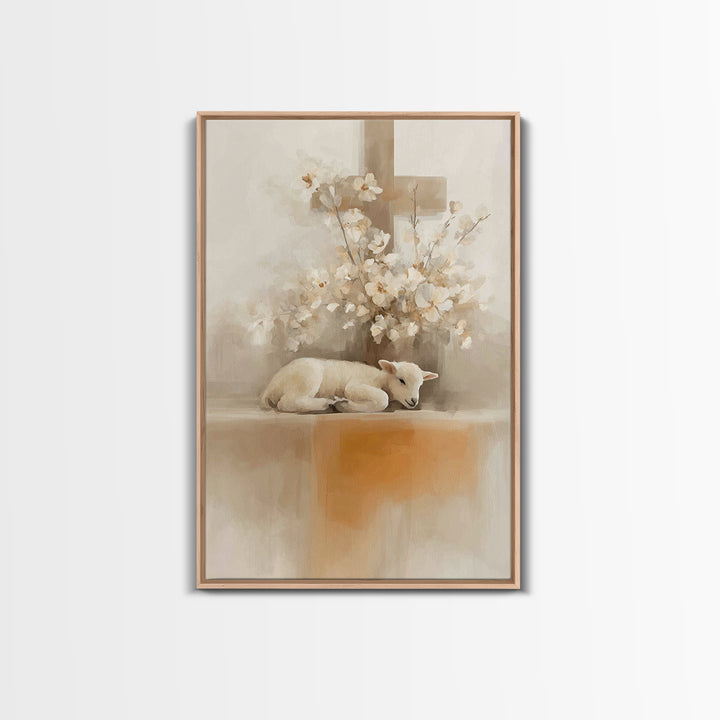 Cross Of Peace – Framed Canvas Print – Christian Wall Art – Minimalist Christian Art – Christian Art Canvas – Christian Art Print – Christi