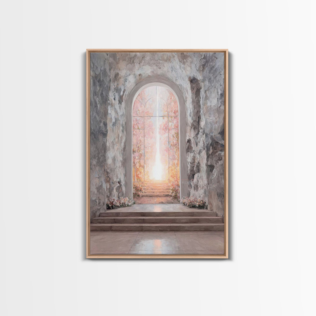 Gate Of Dawn – Framed Canvas Print – Christian Wall Art – Large Christian Art – Christian Art Canvas – Subtle Christian Art – Christian Dec