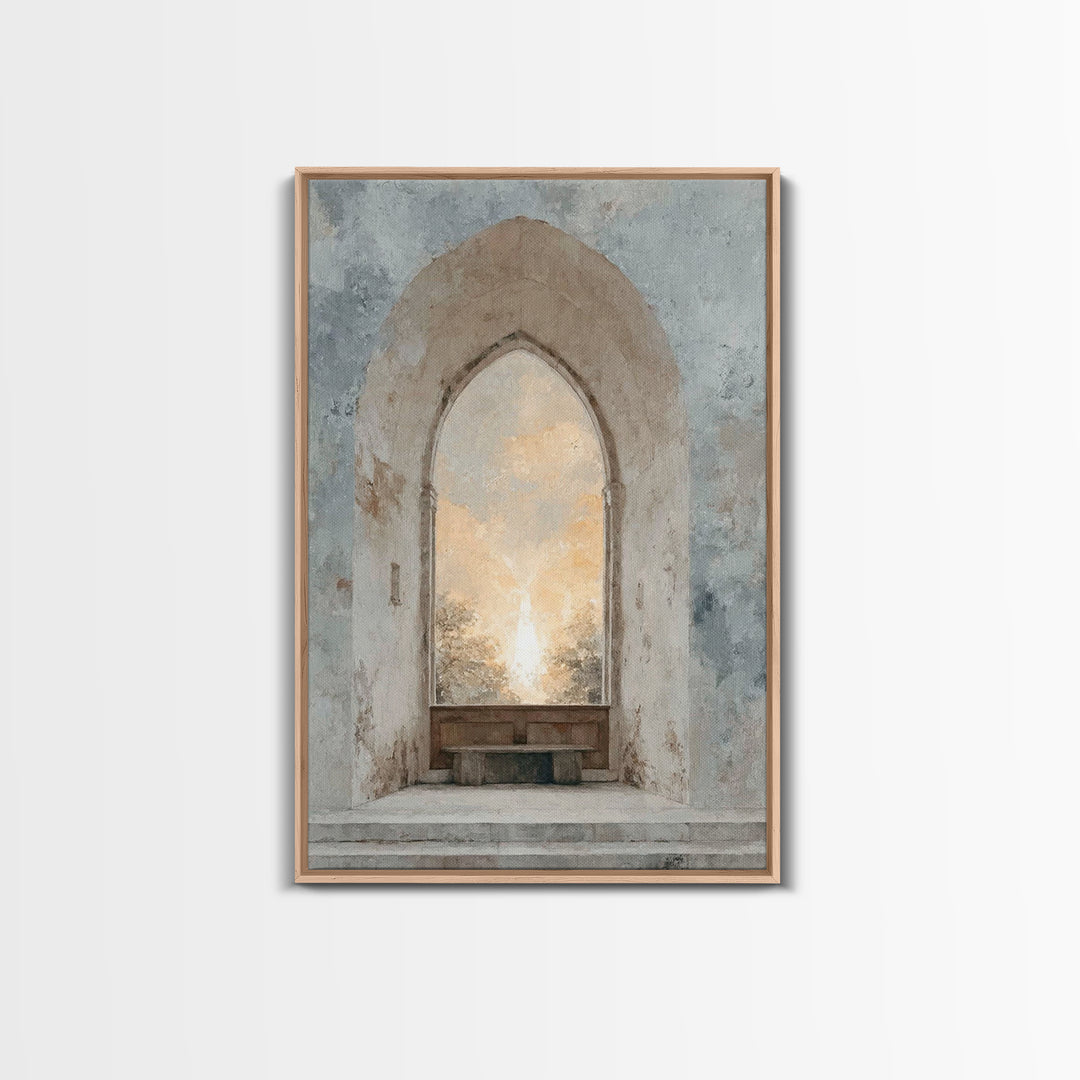 Sanctuary Glow – Framed Canvas Print – Christian Wall Art – Christian Art Printing – Christian Art Canvas – Abstract Christian Art – Christ