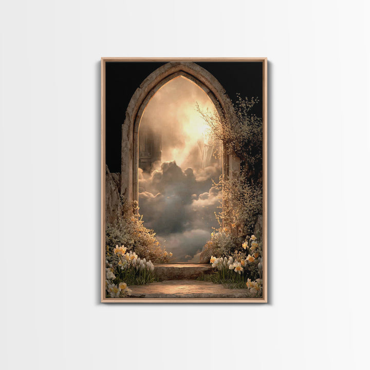 Clouds Of Promise – Framed Canvas Print – Christian Art Canvas – Christian Wall Art – Moody Christian Art – Christian Decor – Christian Art