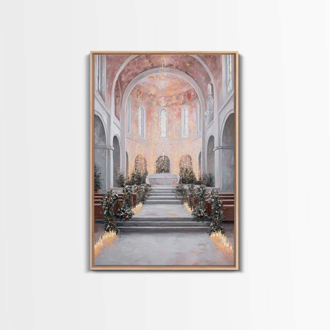 Celestial Chapel – Framed Canvas Print – Christian Christmas Art – Christian Wall Art – Modern Christian Art – Christmas Art – Christian Ar