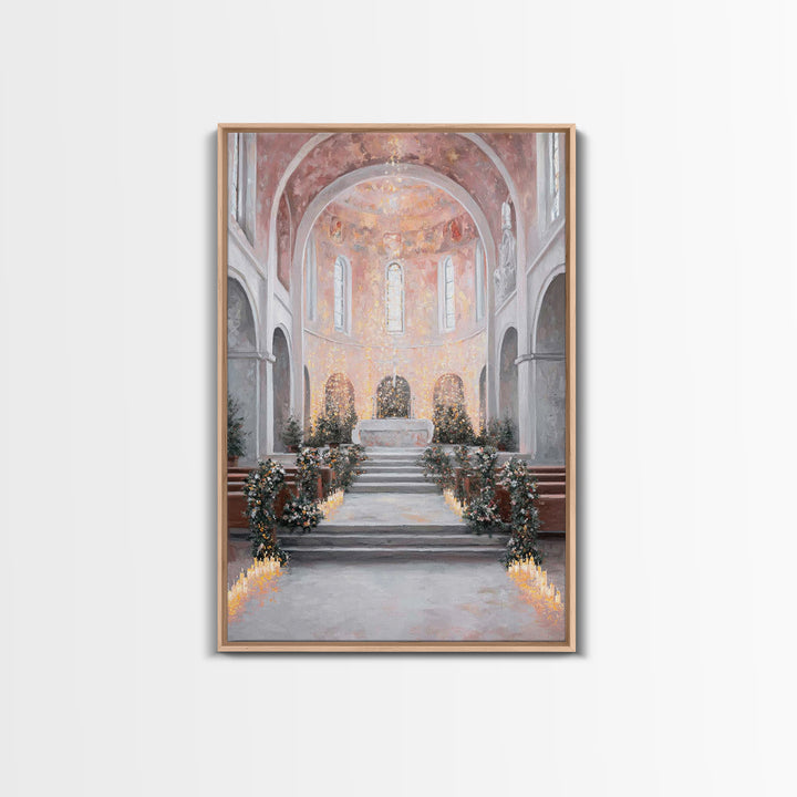 Celestial Chapel – Framed Canvas Print – Christian Christmas Art – Christian Wall Art – Modern Christian Art – Christmas Art – Christian Ar