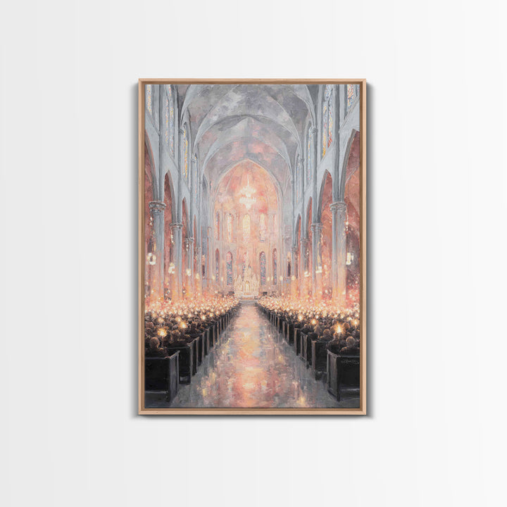 Radiant Nativity – Framed Canvas Print – Christian Art Canvas – Framed Christian Art – Christian Wall Art – Christmas Wall Art – Vintage Ch