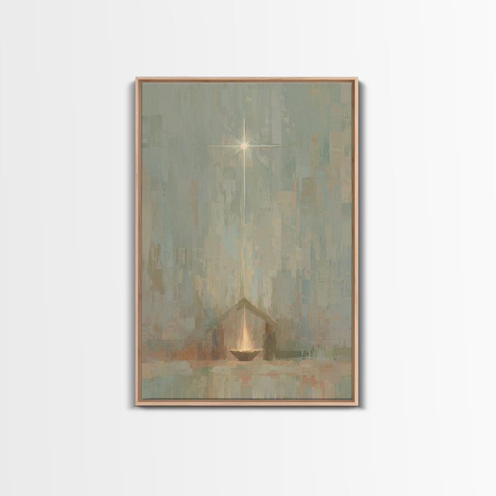 Infant Radiance – Framed Canvas Print – Christian Art Canvas – Christian Wall Art – Christian Christmas Art – Jesus Painting