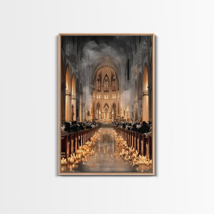 Graceful Gathering – Framed Canvas Print – Christian Wall Art – Subtle Christian Art – Christmas Art – Christian Art Canvas – Christian Chr
