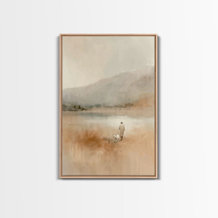 Lakeside Mercy – Framed Canvas Print – Christian Art Canvas – Christian Wall Art – Modern Christian Art – Christian Decor