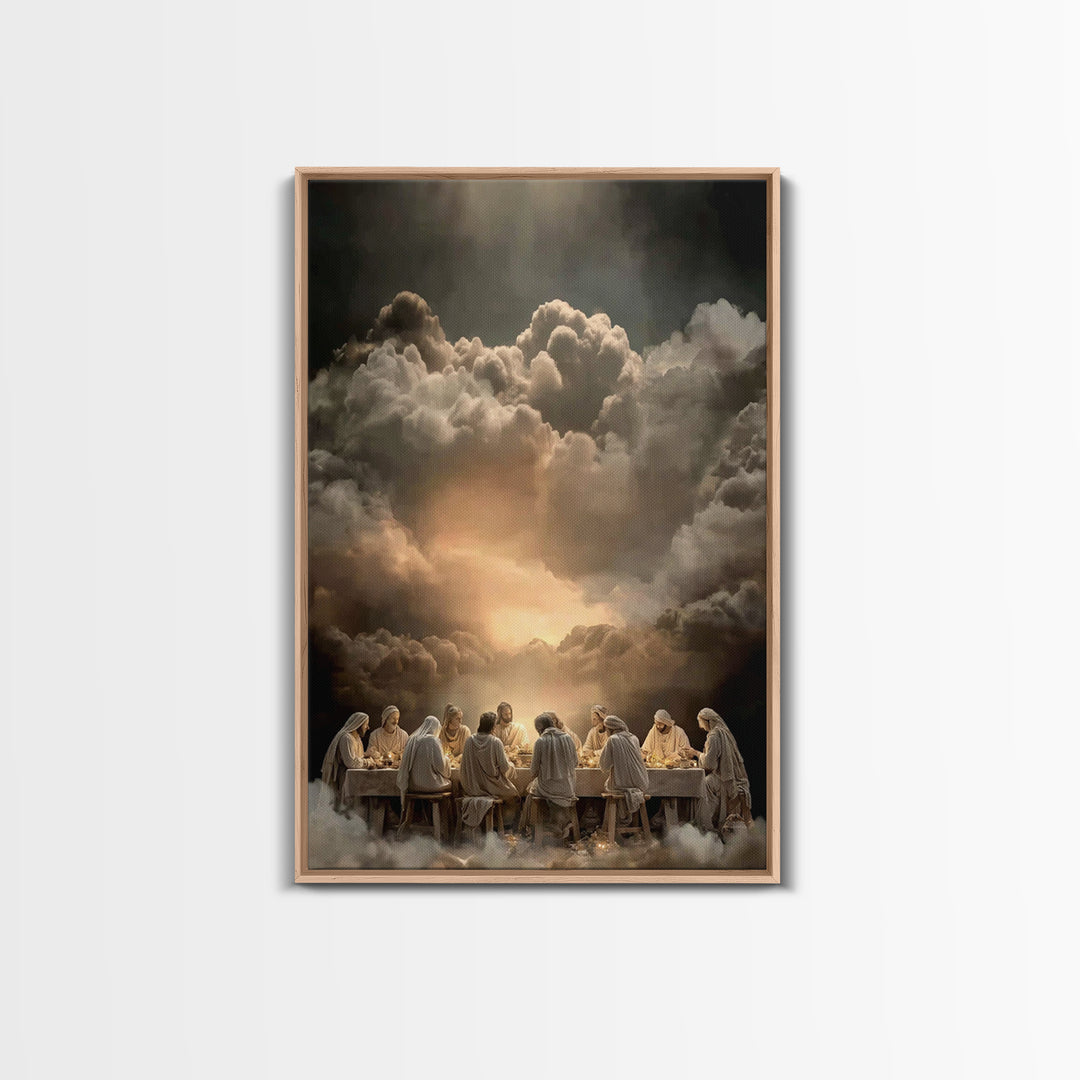 Circle Of Disciples – Framed Canvas Print – Christian Art Canvas – Christian Wall Art – Jesus Painting – Christian Art – Christmas Art