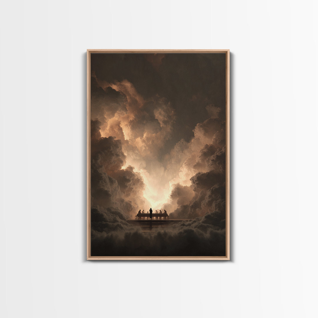 Eternal Table – Framed Canvas Print – Christian Art Canvas – Modern Christian Art – Jesus Painting – Christian Wall Art – Christmas Art