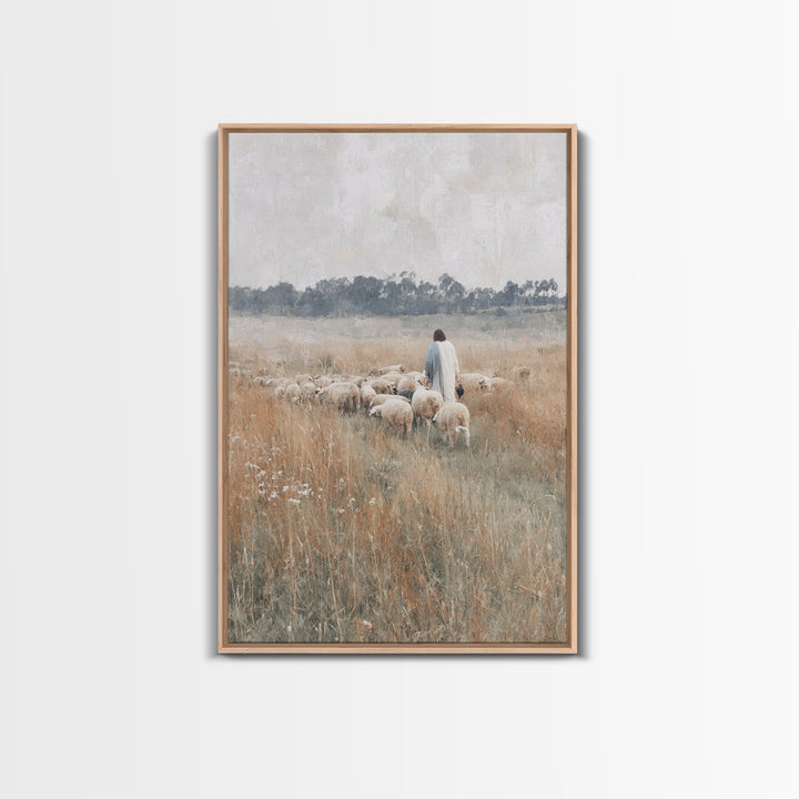 Golden Fields | Framed Canvas Print | Christian Wall Art | Christian Art Canvas | Subtle Christian Art | Christian Painting | Christian Art