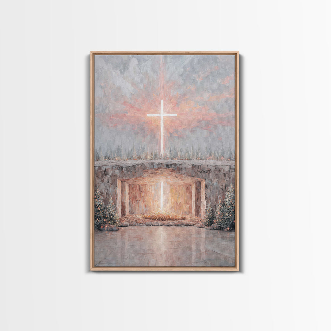 Hillside Journey | Framed Canvas Print | Christian Painting | Christian Wall Art | Christian Art Canvas | Vintage Christian Art | Christian