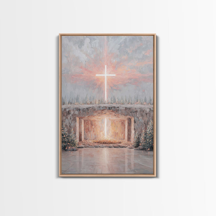 Hillside Journey | Framed Canvas Print | Christian Painting | Christian Wall Art | Christian Art Canvas | Vintage Christian Art | Christian