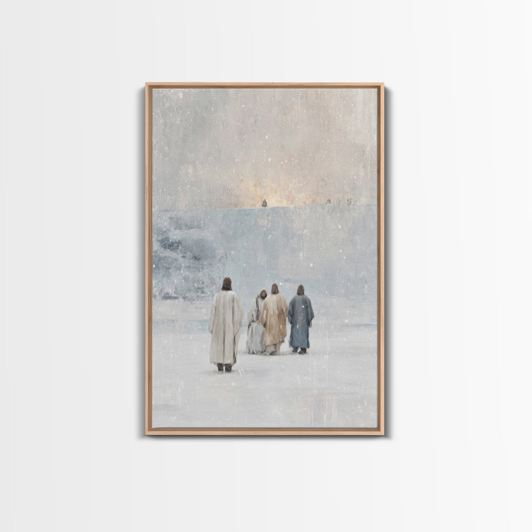 Holy Night Reflections – Framed Canvas Print – Christian Art Canvas – Christian Art – Christian Christmas Art – Christian Wall Art – Jesus
