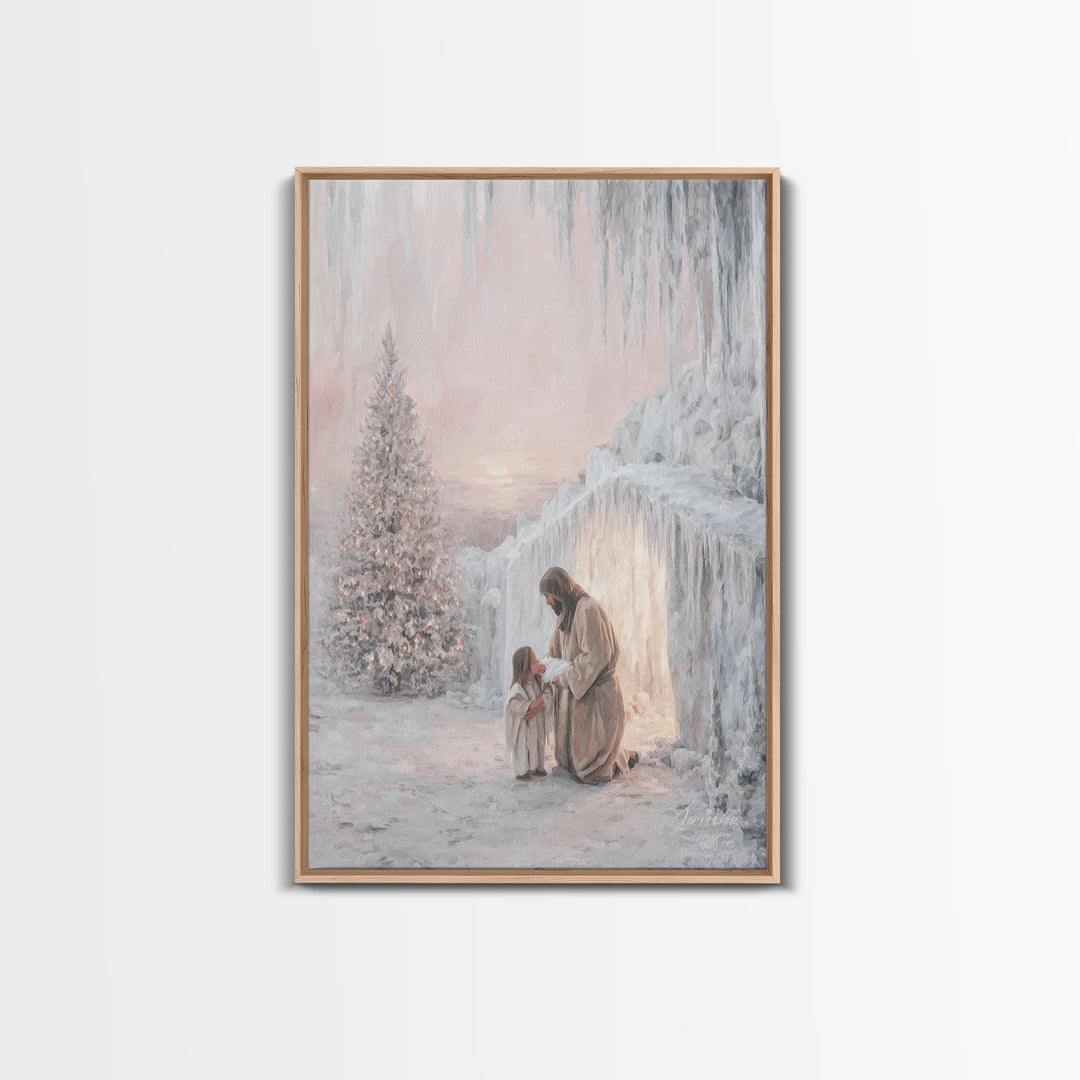 Heavenly Night Sky – Framed Canvas Print – Christian Christmas Art – Christian Art – Christian Art Canvas – Christian Wall Art – Jesus Pain