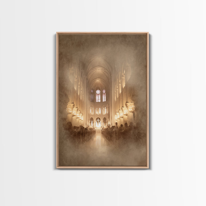 Sanctuary Light – Framed Canvas Print – Christian Wall Art – Christian Art Canvas – Jesus Painting – Christmas Art Prints