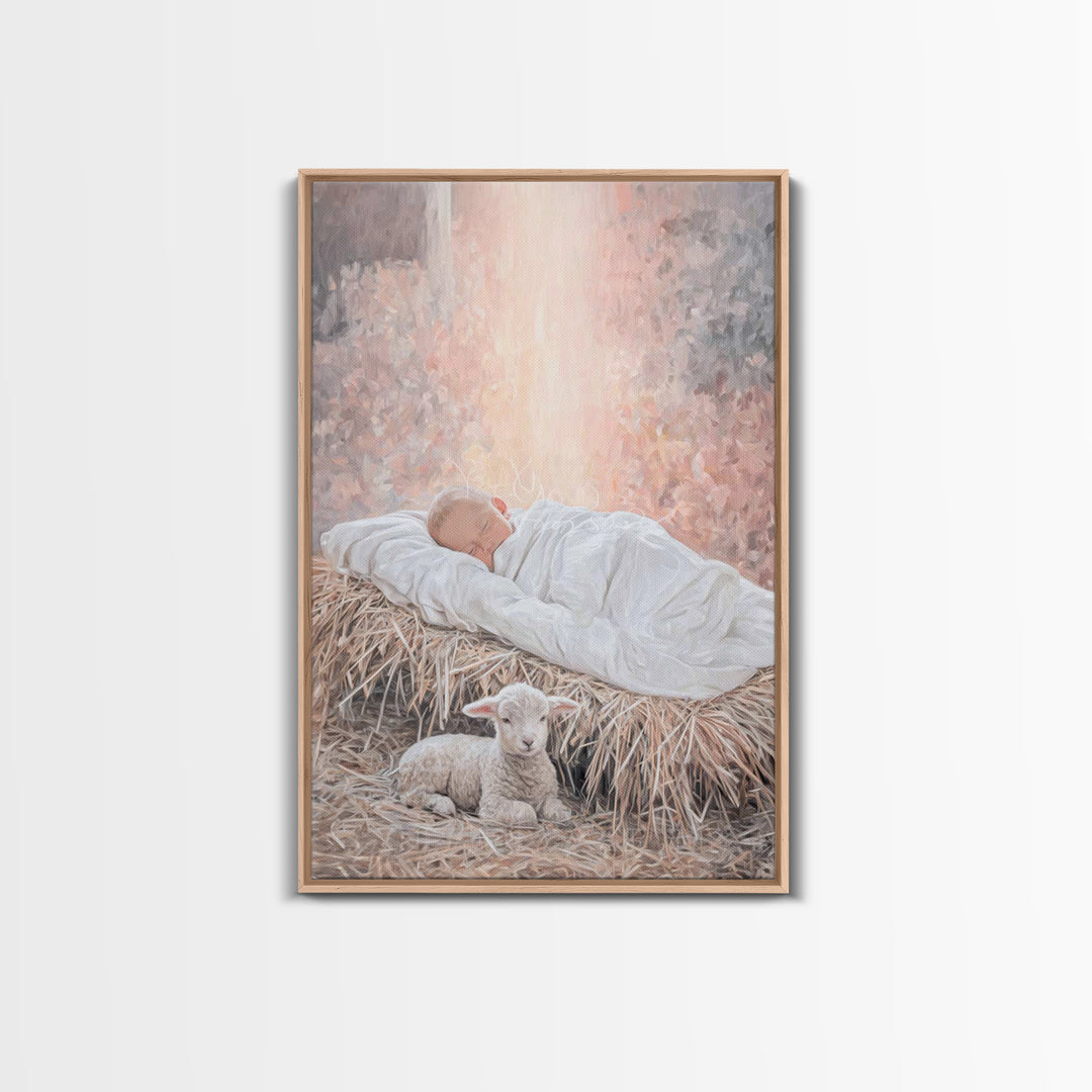 Radiant Holy Dawn – Framed Canvas Print – Christian Wall Art – Modern Christian Art – Jesus Christmas Art – Christmas Art Prints – Christia
