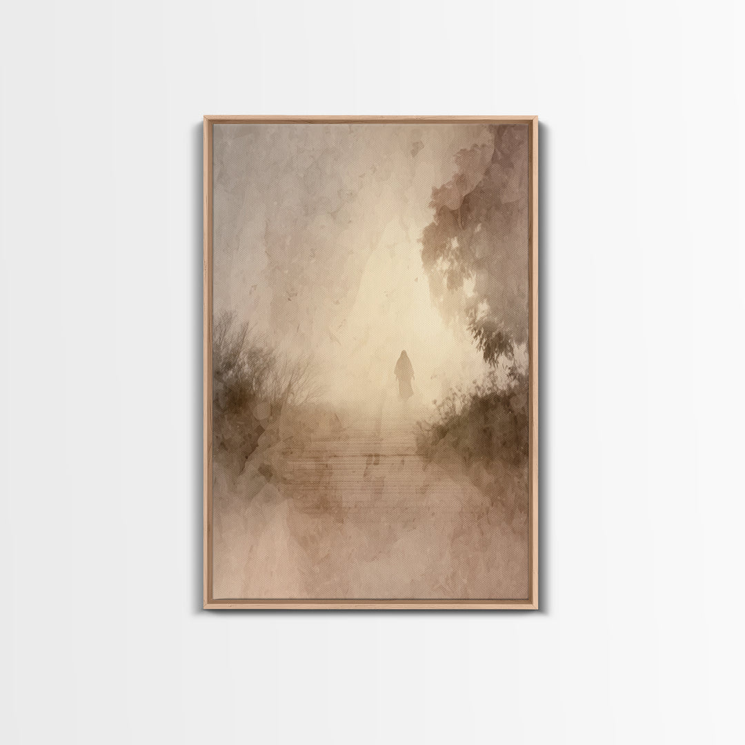 Walk Into Glory – Framed Canvas Print – Christian Art Canvas – Christian Wall Art – Jesus Painting – Subtle Christian Art – Christian Decor