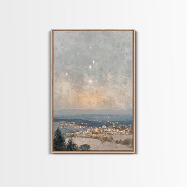 Holy Dawn – Framed Canvas Print – Christian Art Prints – Christmas Canvas Wall Art – Christian Wall Art – Subtle Christian Art