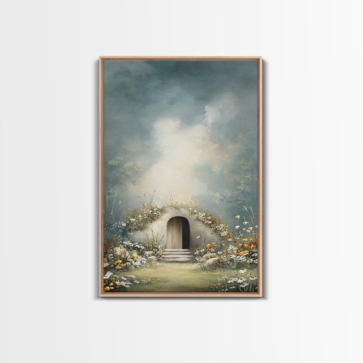 Garden Of Hope | Framed Canvas Print | Christian Art Print | Christian Wall Art | Jesus Painting Canvas | Christian Home Decor