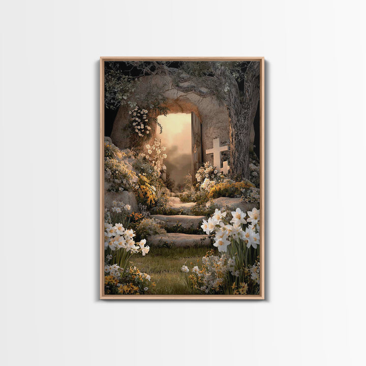 Eternal Promise | Framed Canvas Print | Christian Wall Art | Jesus Painting Canvas | Christian Christmas Art | Christian Decor