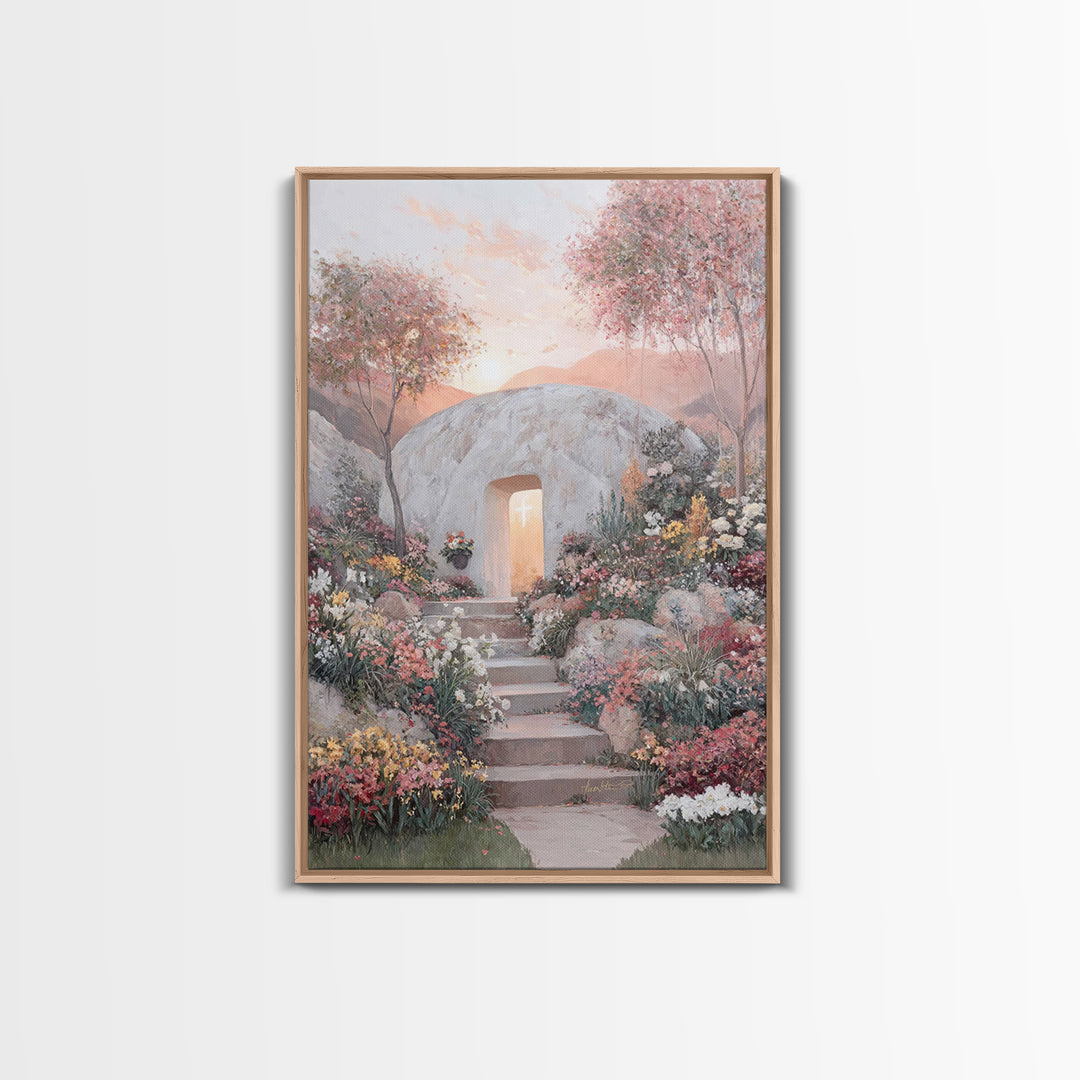 Risen Glory | Framed Canvas Print | Christian Wall Art | Jesus Painting | Christian Art Print | Christian Easter Art