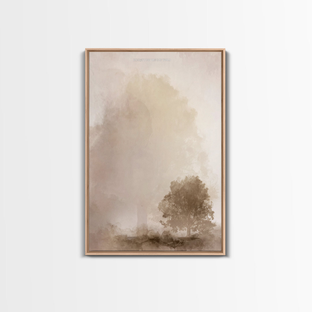 Eternal Light Tree – Framed Canvas Print – Christian Art Canvas – Christian Wall Art – Subtle Christian Art – Christian Art Work – Christia