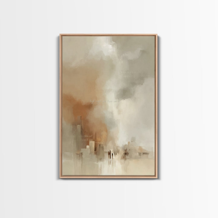 City Of Mercy | Framed Canvas Print | Christian Wall Art | Abstract Christian Art | Christian Art Canvas | Christian Decor | Modern Christi
