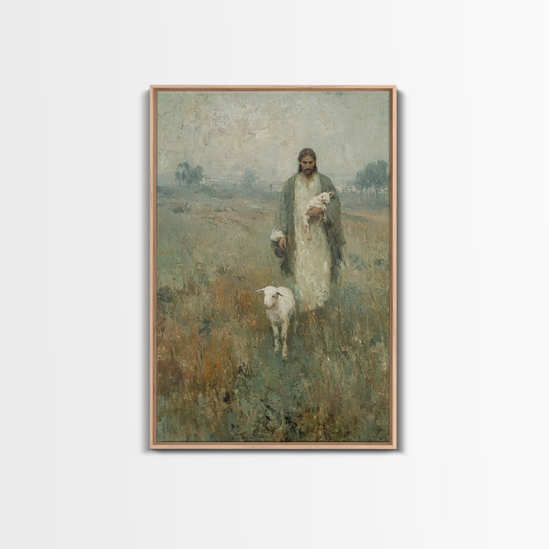 Fields Of Mercy | Framed Canvas Print | Christian Art Canvas | Jesus Painting | Christian Art | Christian Gift | Vintage Christian Art