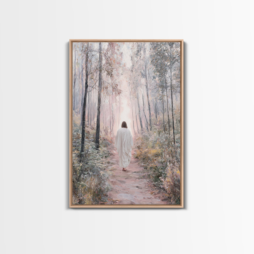 Path Of Grace – Framed Canvas Print – Christian Wall Art – Christian Art Print – Jesus Painting – Modern Christian Art – Christian Gift