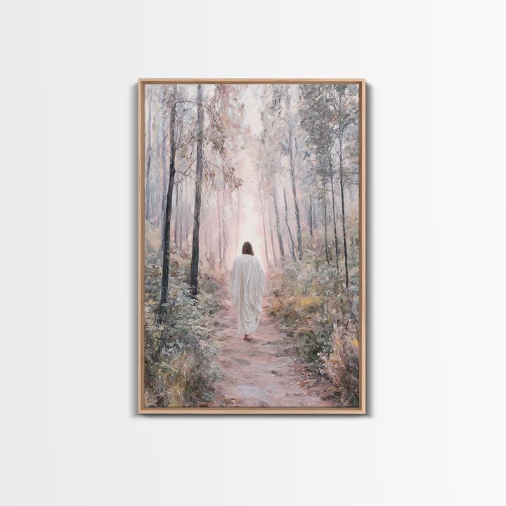Path Of Grace – Framed Canvas Print – Christian Wall Art – Christian Art Print – Jesus Painting – Modern Christian Art – Christian Gift