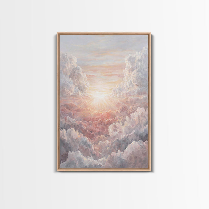 Heavenly Dawn – Framed Canvas Print – Christian Wall Art – Christian Art Canvas – Abstract Christian Art – Christian Decor – Modern Christi