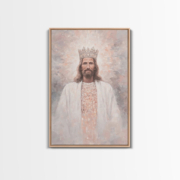 King Of Heaven – Framed Canvas Print – Christian Art Painting – Jesus Painting – Christian Wall Art – Framed Christian Art – Christian Chri