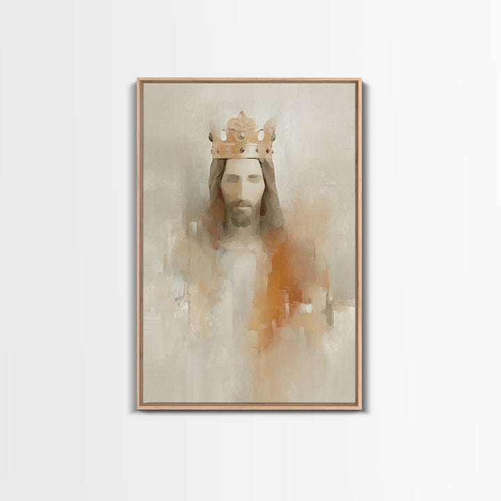 Holy Light Reverie - Framed Canvas Print - Christian Art Canvas - Christian Wall Art - Jesus Painting - Christian Decor - Christmas Art - F