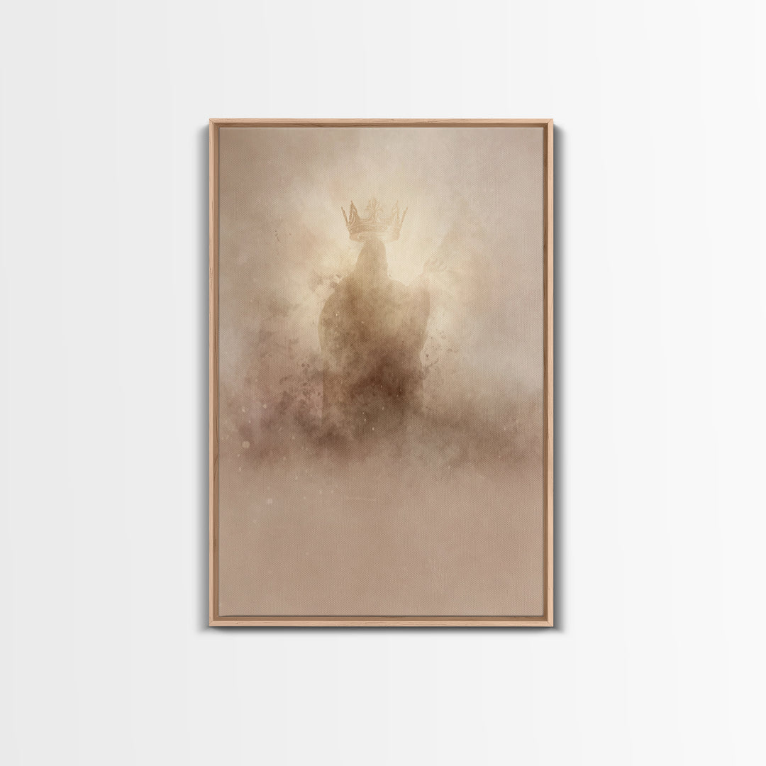 Radiant King Glory - Framed Canvas Print - Jesus Painting - Christian Wall Art - Christian Art Canvas - Christmas Art - Christian Gifts - F