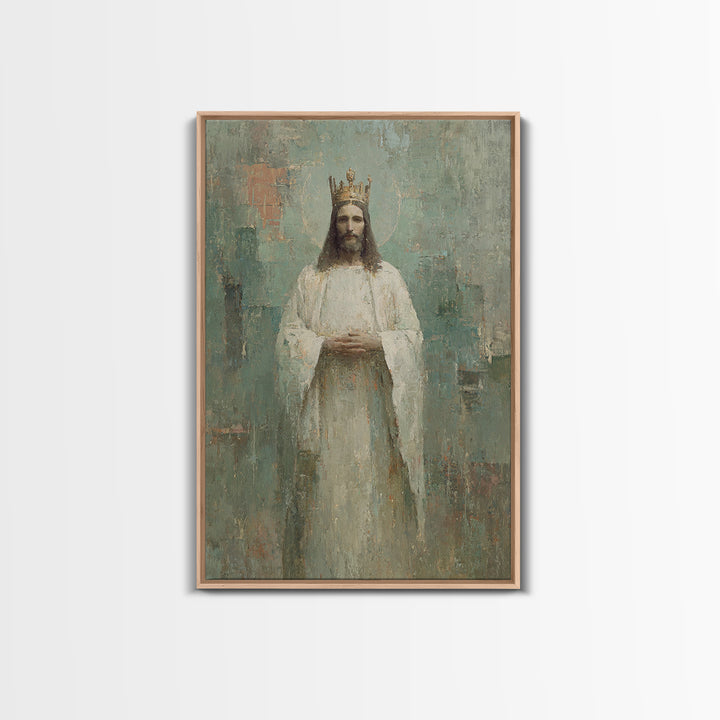 Night Of Majesty - Framed Canvas Print - Christian Art Canvas - Christian Wall Art - Jesus Painting - Christian Christmas Art - Christian G
