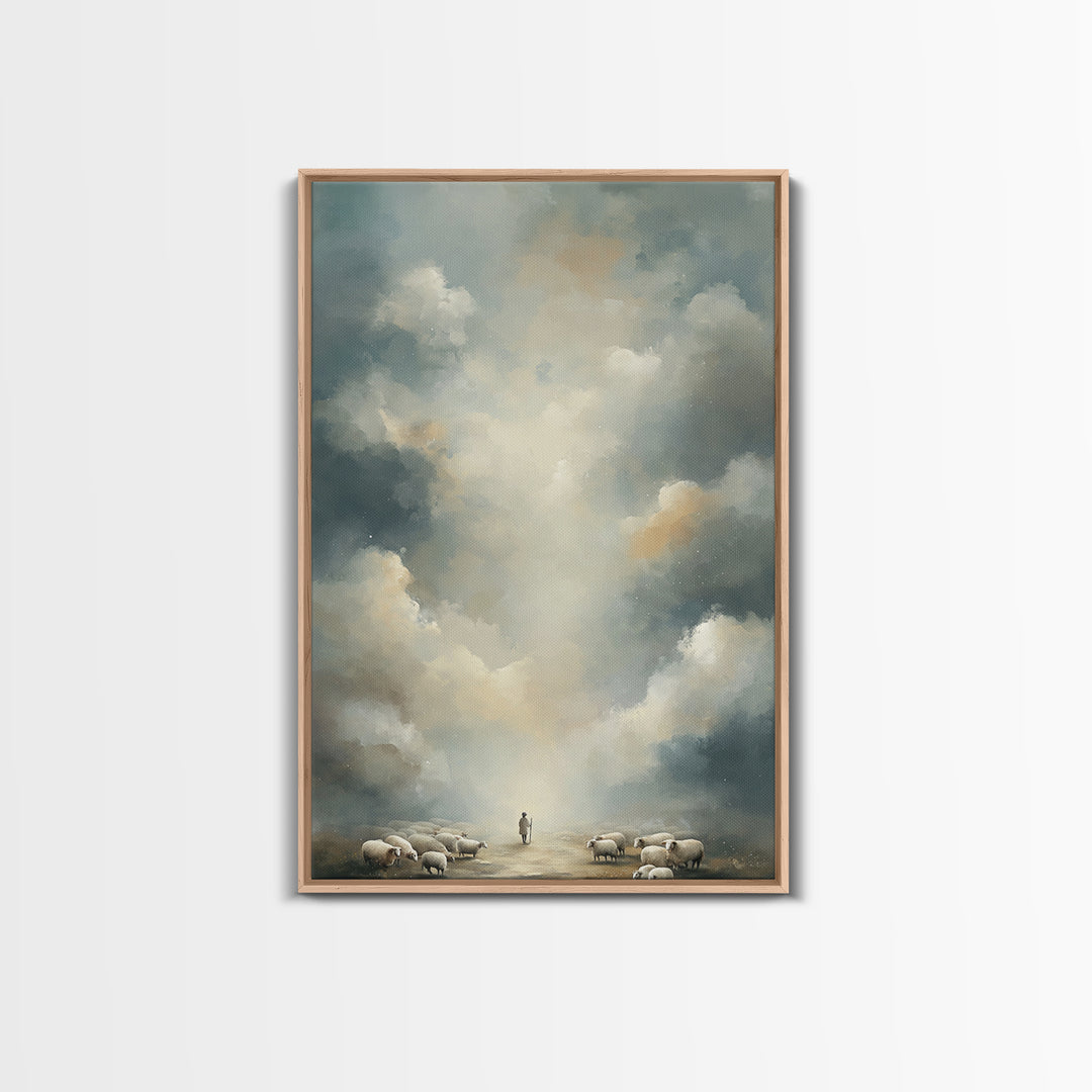 Clouds Of Promise – Framed Canvas Print – Christian Art Canvas – Christian Wall Art – Large Christian Art – Subtle Christian Art – Christia
