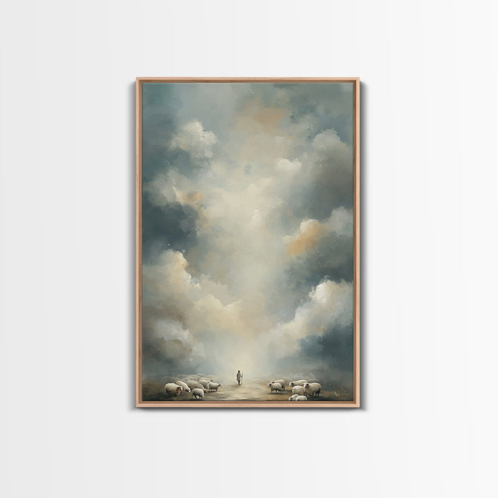 Clouds Of Promise – Framed Canvas Print – Christian Art Canvas – Christian Wall Art – Large Christian Art – Subtle Christian Art – Christia