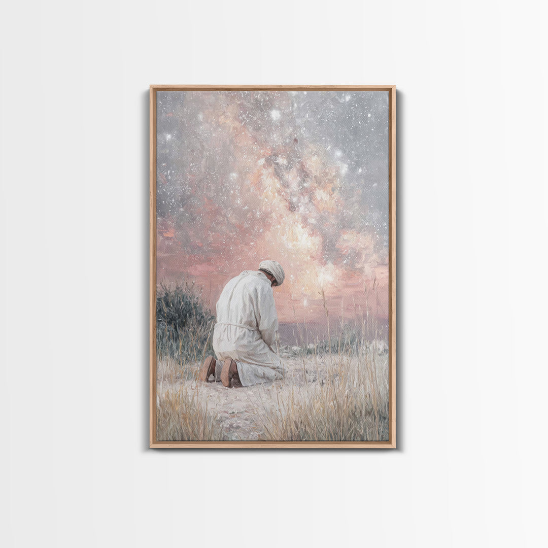 Pastures Of Grace – Framed Canvas Print – Christian Art Canvas – Vintage Christian Art – Christian Wall Art – Moody Christian Art – Christi