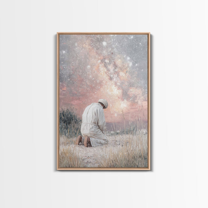 Pastures Of Grace – Framed Canvas Print – Christian Art Canvas – Vintage Christian Art – Christian Wall Art – Moody Christian Art – Christi