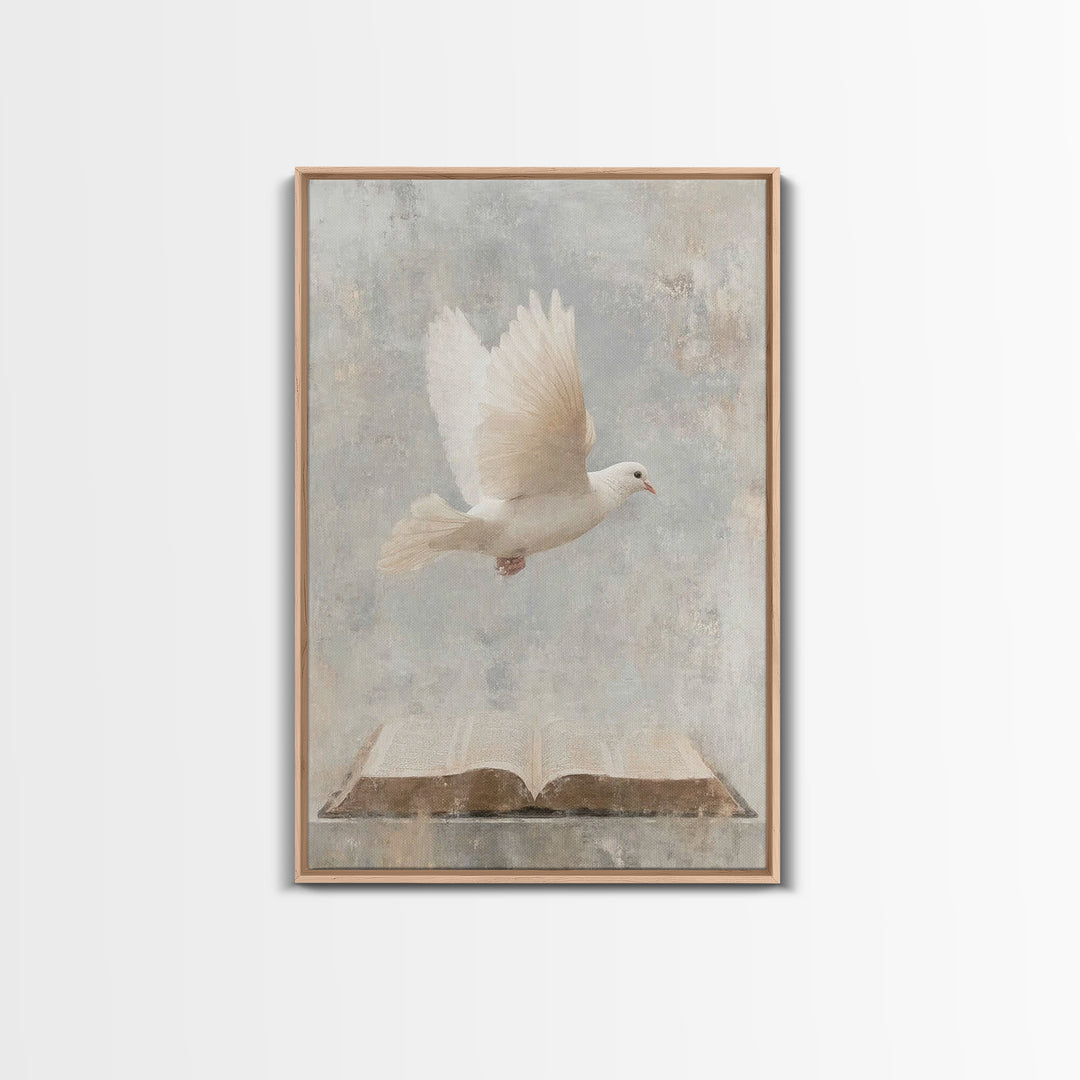 Holy Light Flight – Framed Canvas Print – Christian Art – Christian Wall Art – Christian Art Canvas – Subtle Christian Art – Christian Gift