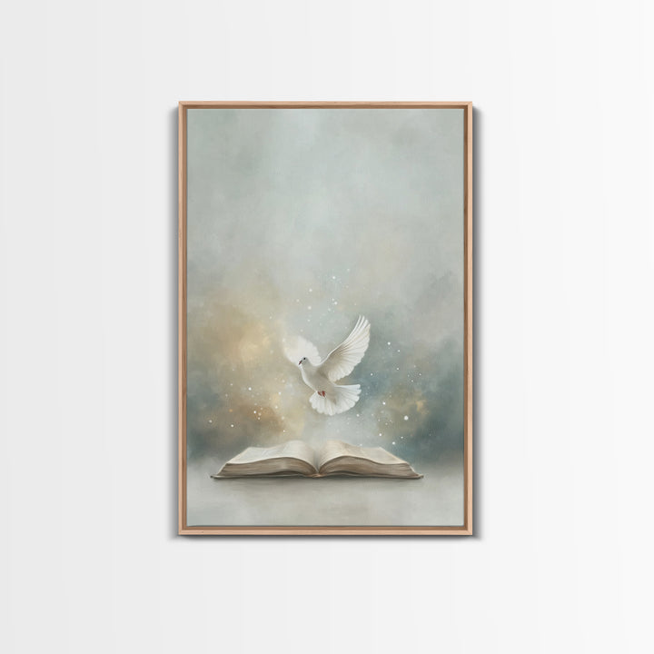 Heavenly Illumination – Framed Canvas Print – Christian Art – Christian Wall Art – Vintage Christian Art – Christian Art Canvas – Christian