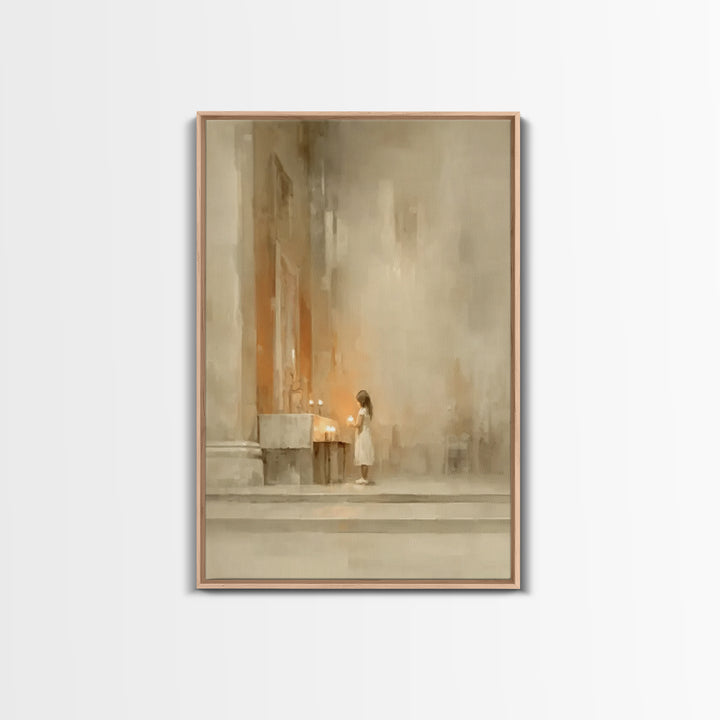Quiet Prayer – Framed Canvas Print – Minimalist Christian Art – Christian Art – Christian Wall Art – Subtle Christian Art – Christian Art P