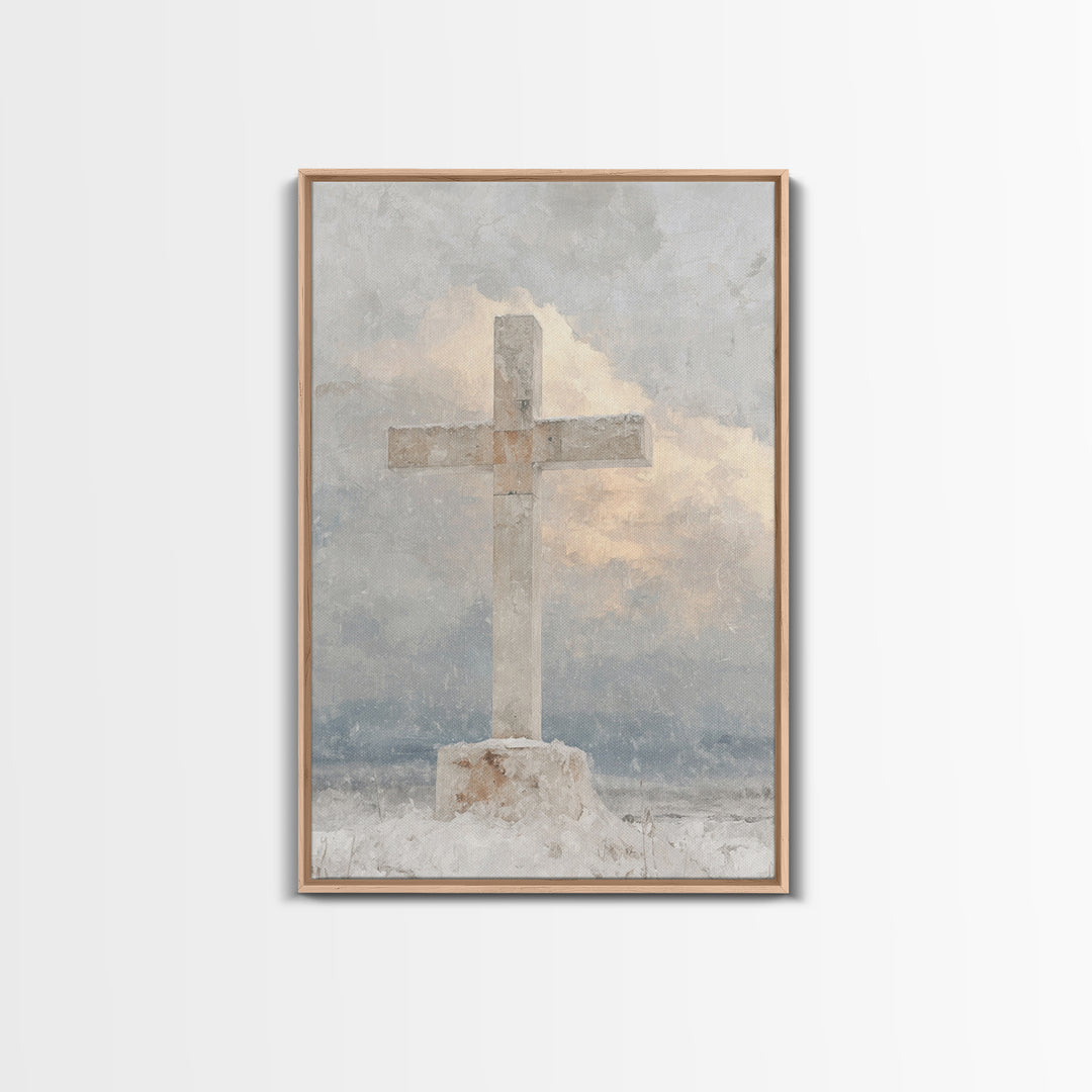 Dawn Of Redemption – Framed Canvas Print – Christian Art Canvas – Christian Wall Art – Vintage Christian Art – Christmas Wall Art – Christi