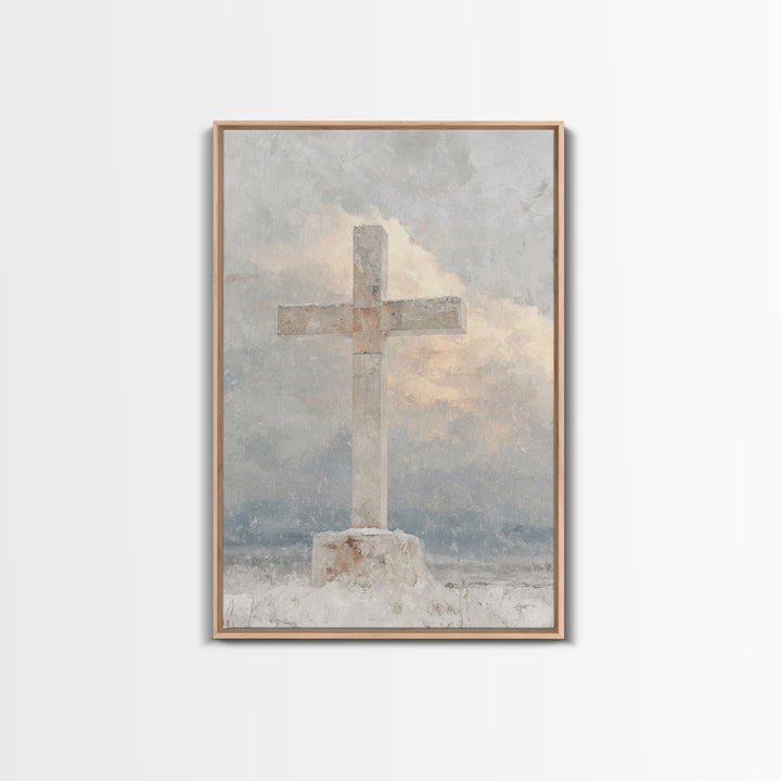 Dawn Of Redemption – Framed Canvas Print – Christian Art Canvas – Christian Wall Art – Vintage Christian Art – Christmas Wall Art – Christi