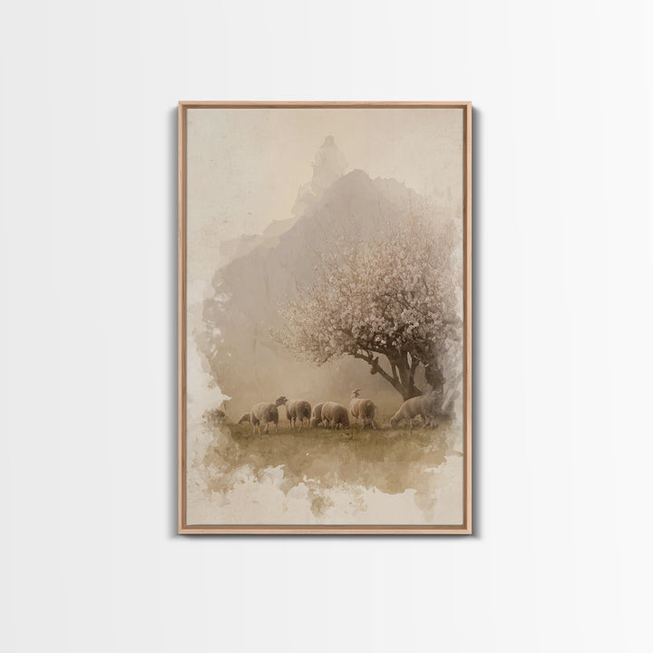 Orchard Of Mercy – Framed Canvas Print – Christian Art Canvas – Christian Wall Art – Jesus Painting – Christian Decor