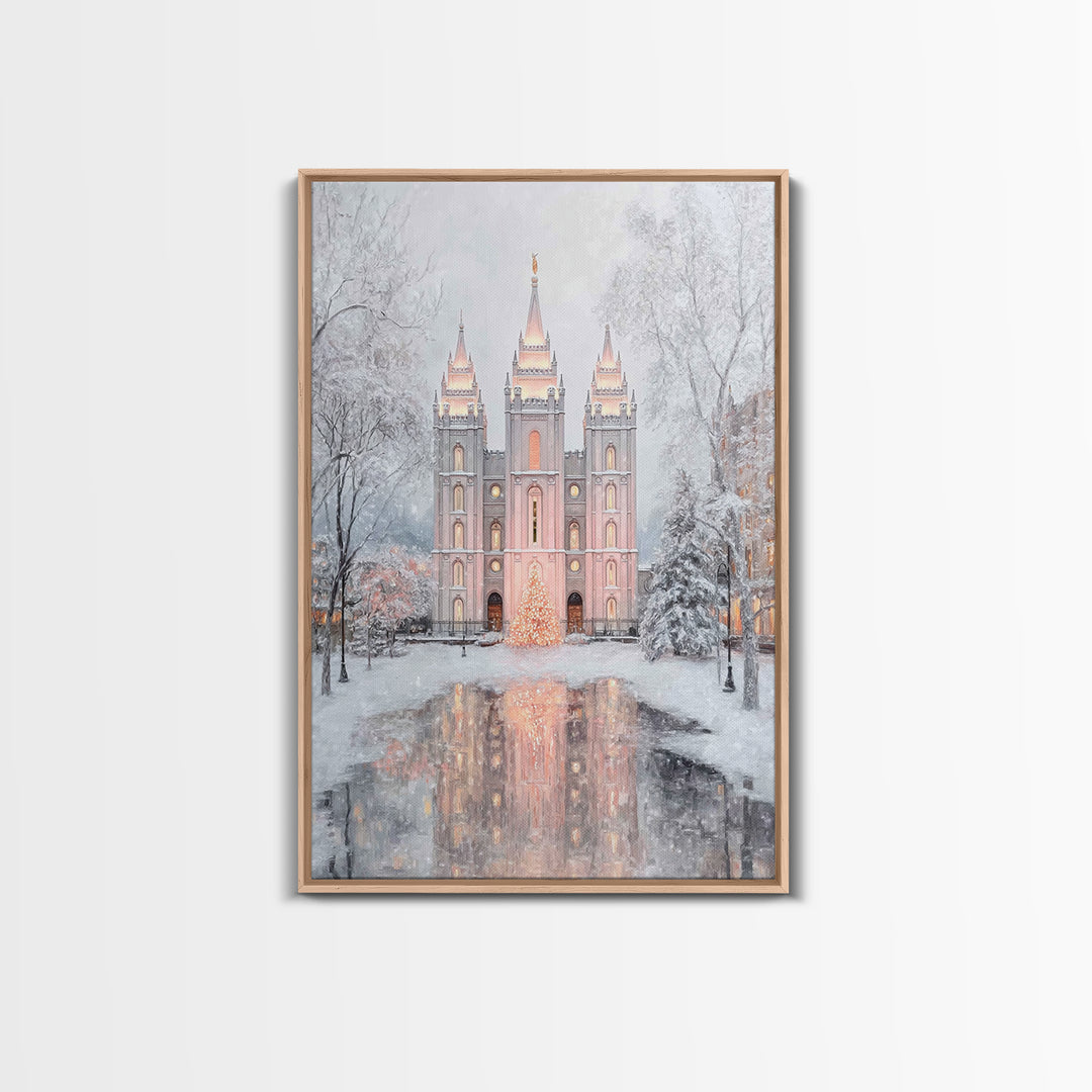 Temple Of Peace – Framed Canvas Print – Christian Christmas Art – Christian Wall Art – Christmas Art Prints – Christian Decor – Modern Chri