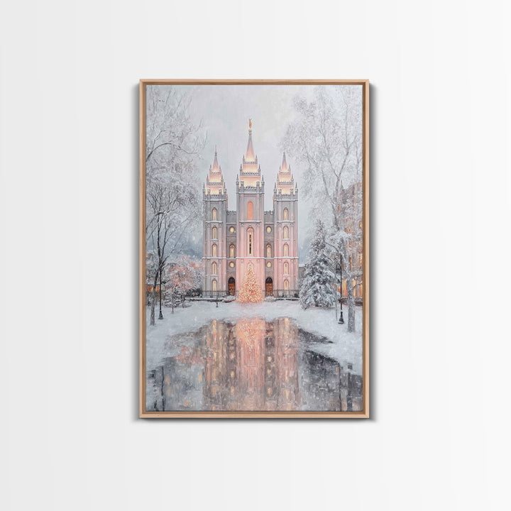 Temple Of Peace – Framed Canvas Print – Christian Christmas Art – Christian Wall Art – Christmas Art Prints – Christian Decor – Modern Chri