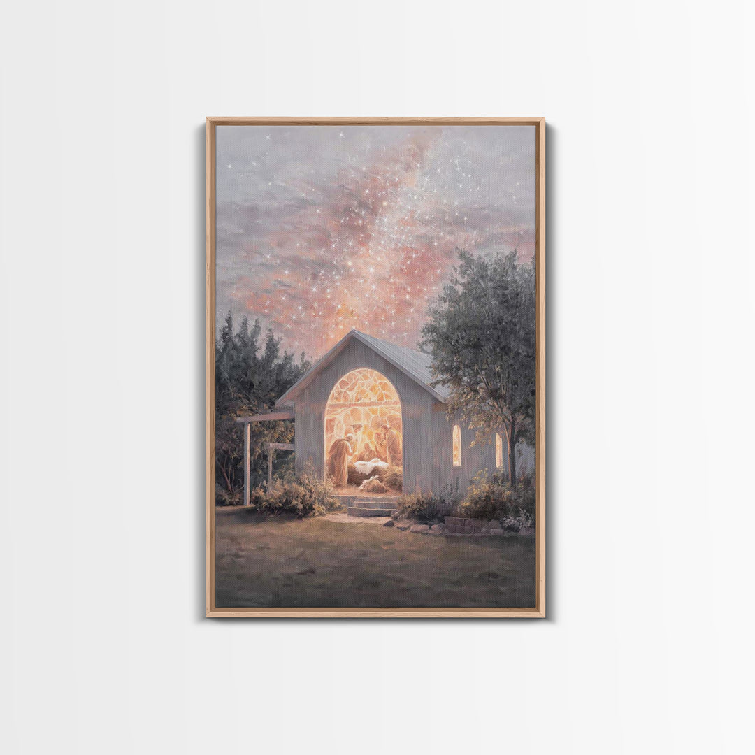 Dawn Of Bethlehem | Framed Canvas Print | Christmas Art Prints | Christian Christmas Art | Christian Art Canvas | Modern Christmas Art | Ch