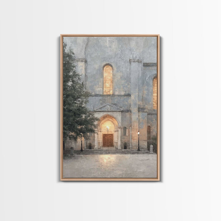 Chapel Of Light | Framed Canvas Print | Christian Wall Art | Christian Art Canvas | Subtle Christian Art | Vintage Christian Art | Christia
